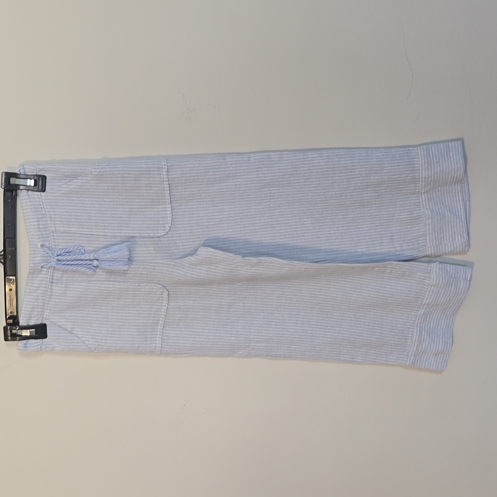💜 Girls Striped Light Blue Wide-Leg Pants